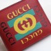Gucci Red Print Leather Bi-fold Wallet Gucci Red Print Leather Bi-fold Wallet