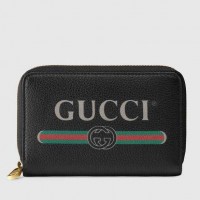 Gucci Black Print Leather Card Case Gucci Black Print Leather Card Case