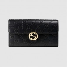 Gucci Icon Continental Wallet In Black Guccissima Leather Gucci Icon Continental Wallet In Black Guccissima Leather