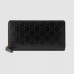 Gucci Zip Around Wallet In Black Guccissima Leather Gucci Zip Around Wallet In Black Guccissima Leather