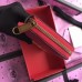 Gucci Red Print Leather Zip Around Wallet Gucci Red Print Leather Zip Around Wallet