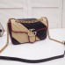 Gucci Diagonal GG Marmont Small Shoulder Bag 443497 Beige/Black 2019 Gucci Diagonal GG Marmont Small Shoulder Bag 443497 Beige/Black 2019