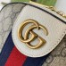 Gucci Ophidia GG Supreme Backpack With White Leather Gucci Ophidia GG Supreme Backpack With White Leather
