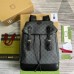 Gucci Medium Backpack In Black GG Canvas with Interlocking G Gucci Medium Backpack In Black GG Canvas with Interlocking G