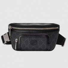 Gucci Black GG Supreme Belt Bag with Interlocking G Gucci Black GG Supreme Belt Bag with Interlocking G