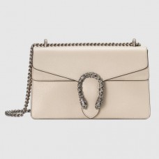 Gucci Dionysus Small Shoulder Bag In White Leather