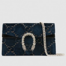 Gucci Blue Dionysus Super Mini Velvet Bag Gucci Blue Dionysus Super Mini Velvet Bag