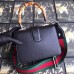 Gucci Black Dionysus Mini Bamboo Top Handle Bag