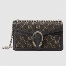 Gucci Dionysus Small Shoulder Bag In Black GG Denim Gucci Dionysus Small Shoulder Bag In Black GG Denim