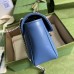 Gucci GG Marmont Small Bag In Blue Matelasse Calfskin Gucci GG Marmont Small Bag In Blue Matelasse Calfskin