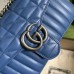 Gucci GG Marmont Small Bag In Blue Matelasse Calfskin Gucci GG Marmont Small Bag In Blue Matelasse Calfskin