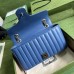 Gucci GG Marmont Small Bag In Blue Matelasse Calfskin Gucci GG Marmont Small Bag In Blue Matelasse Calfskin