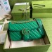 Gucci GG Marmont Small Shoulder Bag In Green Diagonal Leather Gucci GG Marmont Small Shoulder Bag In Green Diagonal Leather