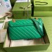 Gucci GG Marmont Small Shoulder Bag In Green Diagonal Leather Gucci GG Marmont Small Shoulder Bag In Green Diagonal Leather