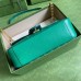 Gucci GG Marmont Small Shoulder Bag In Green Diagonal Leather Gucci GG Marmont Small Shoulder Bag In Green Diagonal Leather