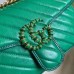 Gucci GG Marmont Small Shoulder Bag In Green Diagonal Leather Gucci GG Marmont Small Shoulder Bag In Green Diagonal Leather