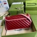 Gucci GG Marmont Small Shoulder Bag In Red Diagonal Leather Gucci GG Marmont Small Shoulder Bag In Red Diagonal Leather