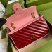 Gucci GG Marmont Small Shoulder Bag In Red Diagonal Leather Gucci GG Marmont Small Shoulder Bag In Red Diagonal Leather
