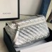 Gucci GG Marmont Small Shoulder Bag In Silver Sequin Gucci GG Marmont Small Shoulder Bag In Silver Sequin