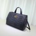 Gucci 443505 GG Marmont medium matelassé top handle bags Black