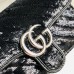 Gucci GG Marmont Mini Shouler Bag In Black Sequin Gucci GG Marmont Mini Shouler Bag In Black Sequin