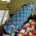 Gucci Blue GG Marmont Multicolor Canvas Small Bag Gucci Blue GG Marmont Multicolor Canvas Small Bag