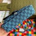 Gucci Blue GG Marmont Multicolor Canvas Small Bag Gucci Blue GG Marmont Multicolor Canvas Small Bag