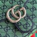Gucci Green GG Marmont Multicolor Canvas Small Bag Gucci Green GG Marmont Multicolor Canvas Small Bag
