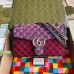 Gucci GG Marmont Multicolor Canvas Small Red Bag Gucci GG Marmont Multicolor Canvas Small Red Bag
