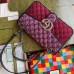 Gucci GG Marmont Multicolor Canvas Small Red Bag Gucci GG Marmont Multicolor Canvas Small Red Bag