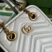 Gucci GG Marmont Mini Bag In White Matelasse Chevron Leather