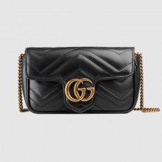 Gucci Black GG Marmont Matelasse Super Mini Bag Gucci Black GG Marmont Matelasse Super Mini Bag
