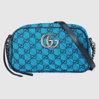 Gucci Blue GG Marmont Multicolor Small Shoulder Bag Gucci Blue GG Marmont Multicolor Small Shoulder Bag