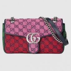 Gucci GG Marmont Multicolor Canvas Small Red Bag Gucci GG Marmont Multicolor Canvas Small Red Bag
