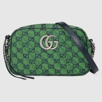 Gucci Green GG Marmont Multicolor Small Shoulder Bag Gucci Green GG Marmont Multicolor Small Shoulder Bag