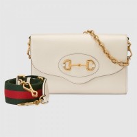 Gucci Horsebit 1955 Small Bag In White Leather Gucci Horsebit 1955 Small Bag In White Leather