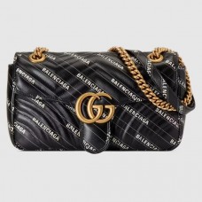 Gucci The Hacker Project Small GG Marmont Black Bag Gucci The Hacker Project Small GG Marmont Black Bag