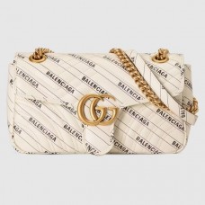Gucci The Hacker Project Small GG Marmont White Bag Gucci The Hacker Project Small GG Marmont White Bag