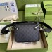 Gucci Black GG Supreme Messenger Bag with Interlocking G Gucci Black GG Supreme Messenger Bag with Interlocking G