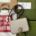 Gucci White GG Supreme Mini Shoulder Bag with Interlocking G Gucci White GG Supreme Mini Shoulder Bag with Interlocking G