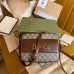 Gucci Horsebit 1955 Small Bag In GG Canvas With Brown Trim Gucci Horsebit 1955 Small Bag In GG Canvas With Brown Trim