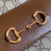 Gucci Horsebit 1955 Small Bag In GG Canvas With Brown Trim Gucci Horsebit 1955 Small Bag In GG Canvas With Brown Trim