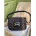 Gucci 1955 Horsebit Shoulder Bag In Black Denim