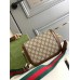 Gucci Horsebit 1955 Mini Bag In GG Supreme With Brown Trim