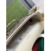 Gucci Horsebit 1955 Mini Bag In GG Supreme With White Trim