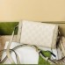 Gucci Horsebit 1955 Mini Crossbody Bag In White GG Canvas Gucci Horsebit 1955 Mini Crossbody Bag In White GG Canvas