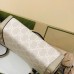 Gucci Horsebit 1955 Mini Crossbody Bag In White GG Canvas Gucci Horsebit 1955 Mini Crossbody Bag In White GG Canvas