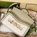 Gucci Horsebit 1955 Mini Crossbody Bag In White GG Canvas Gucci Horsebit 1955 Mini Crossbody Bag In White GG Canvas