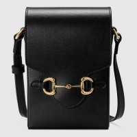 Gucci Horsebit 1955 Mini Bag in Black Calfskin