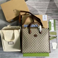 Gucci Interlocking G Tote GG Coated Canvas Vertical